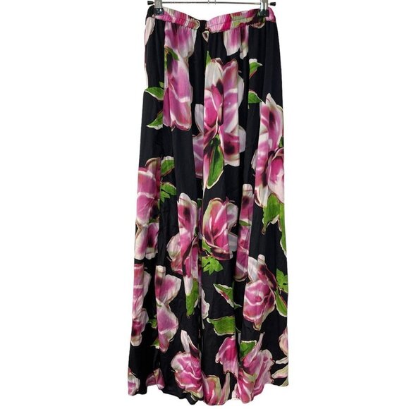 NEW Roz & Ali Women's Pull On Elastic Waist Floral A-Line Maxi Skirt Size Medium - Picture 7 of 7